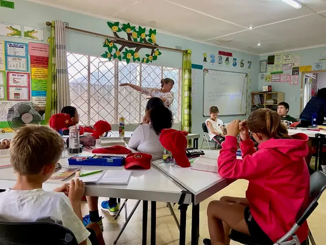 students in class