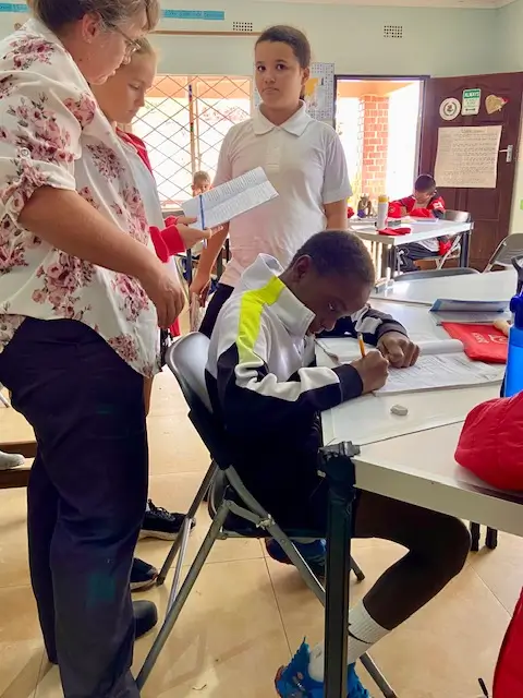 students in class