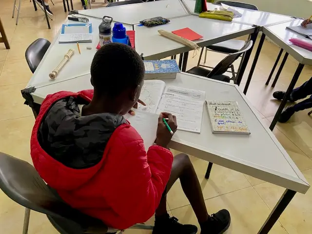 students in class