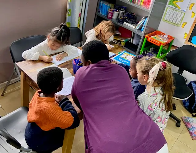 students in class