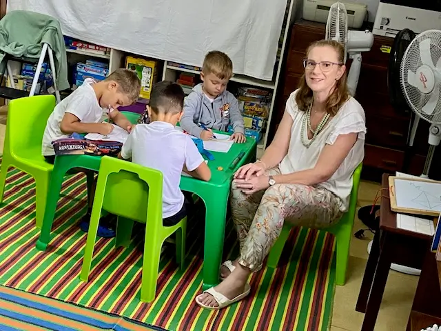 students in class