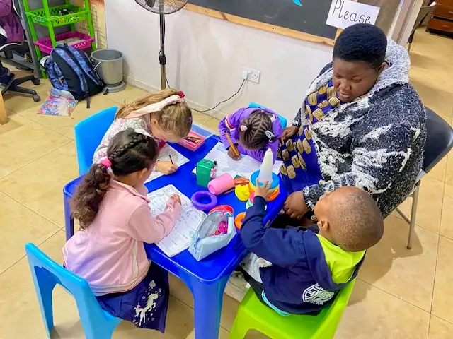 students in class