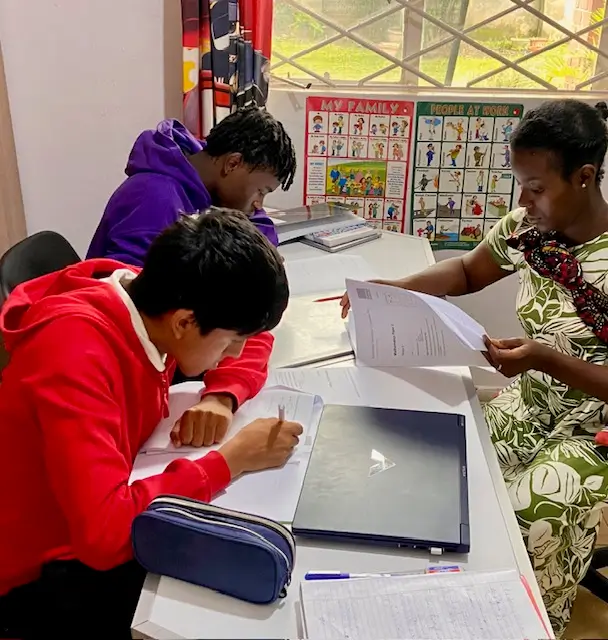 students in class