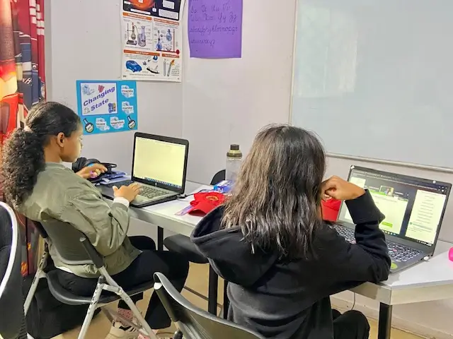 students in class